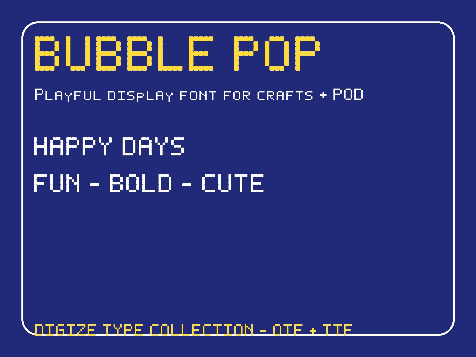 Bubble Pop preview, energetic cute bubble display