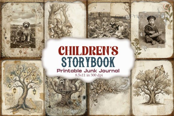 Children's Vintage Storybook Junk Journa