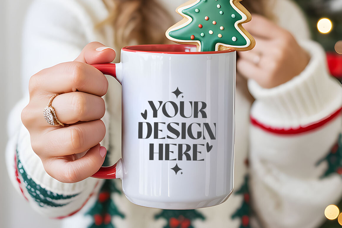 Christmas 15oz Mug Mockup, Mug Mockup