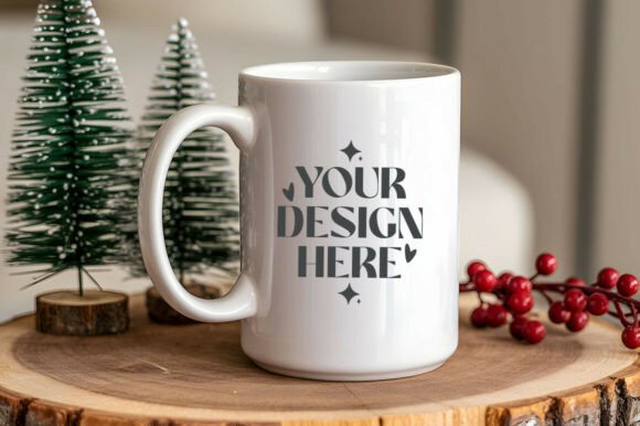 Christmas 15oz Mug Mockup, Mug Mockup