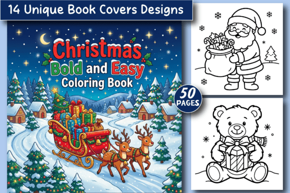 Christmas: Bold and Easy Coloring Book