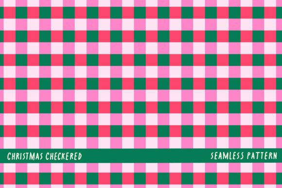 Christmas Checkered Pattern Background