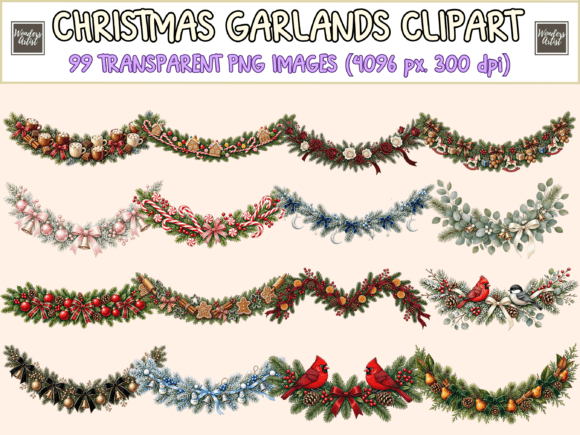Christmas Garlands Clipart