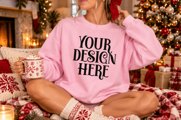 Christmas Gildan 18000 Sweatshirt Mockup