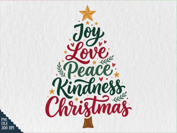 Christmas Joy Love Peace Kindness PNG