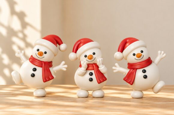 Christmas Snowman Figurines 3D Print STL – Holiday Decor Download - Image 2