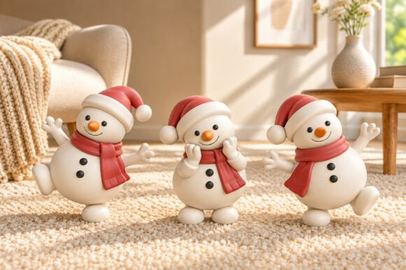 Christmas Snowman Figurines 3D Print STL – Holiday Decor Download - Image 3