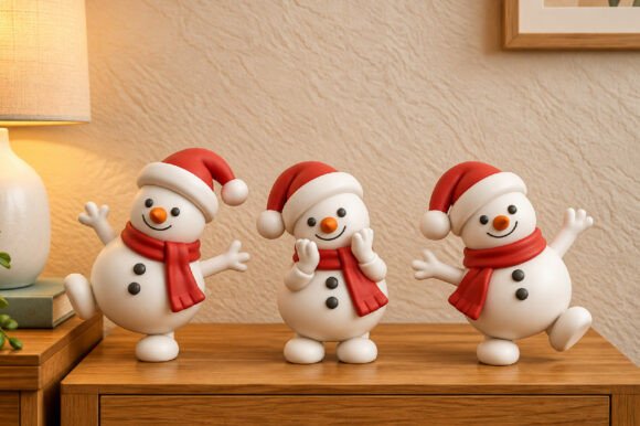 Christmas Snowman Figurines 3D Print STL – Holiday Decor Download - Image 4