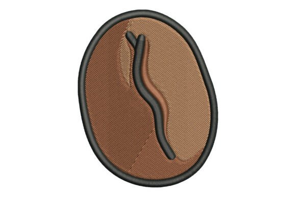 Coffee Bean Minimalist Embroidery