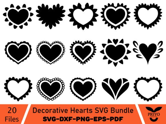 Decorative Hearts SVG Bundle