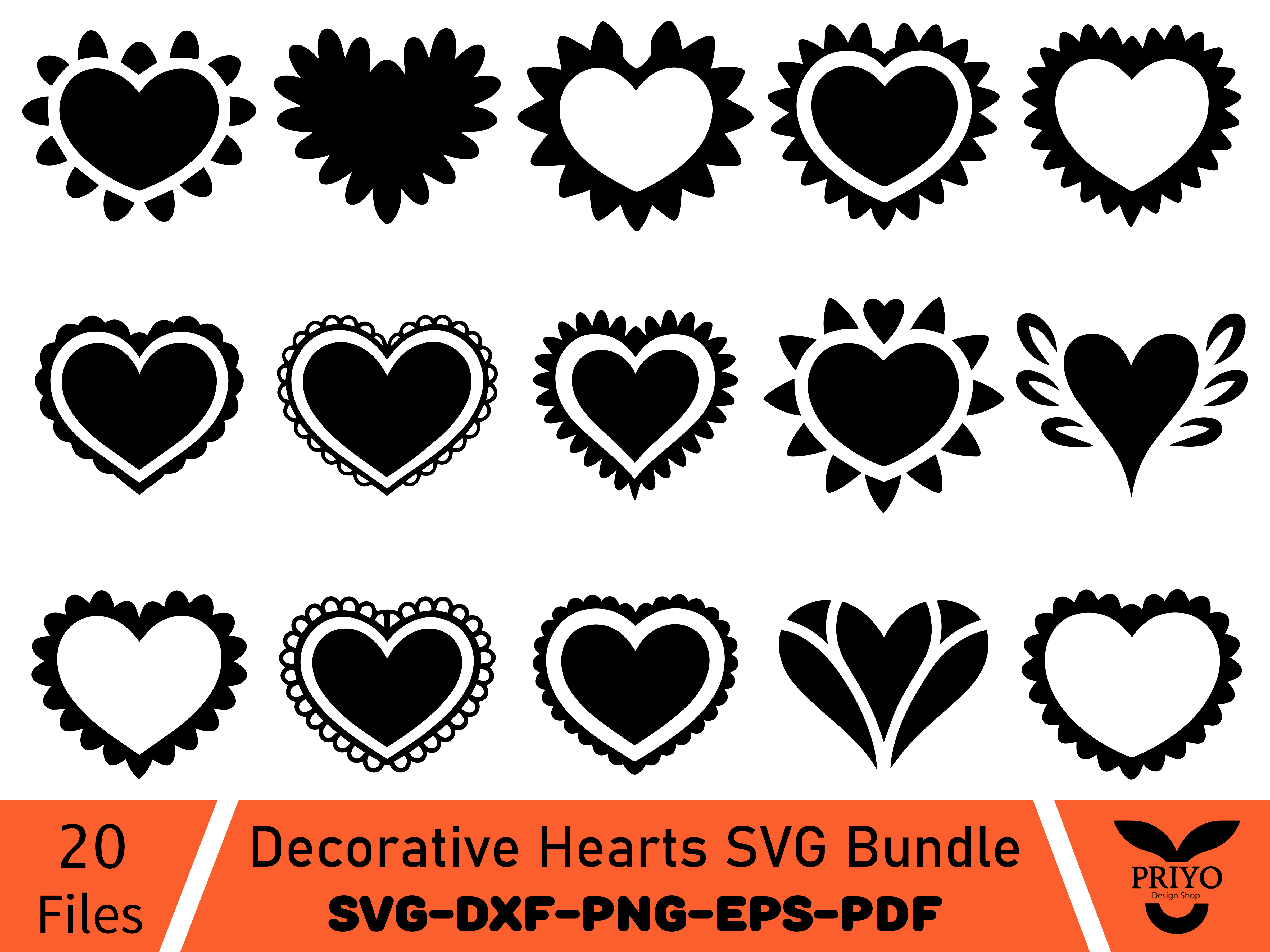 Decorative Hearts SVG Bundle
