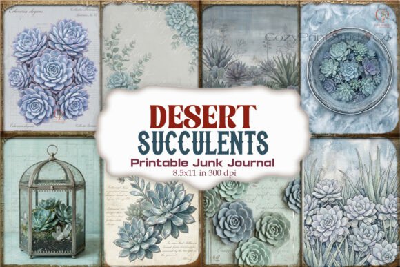 Desert Succulent Botanical Junk Journal