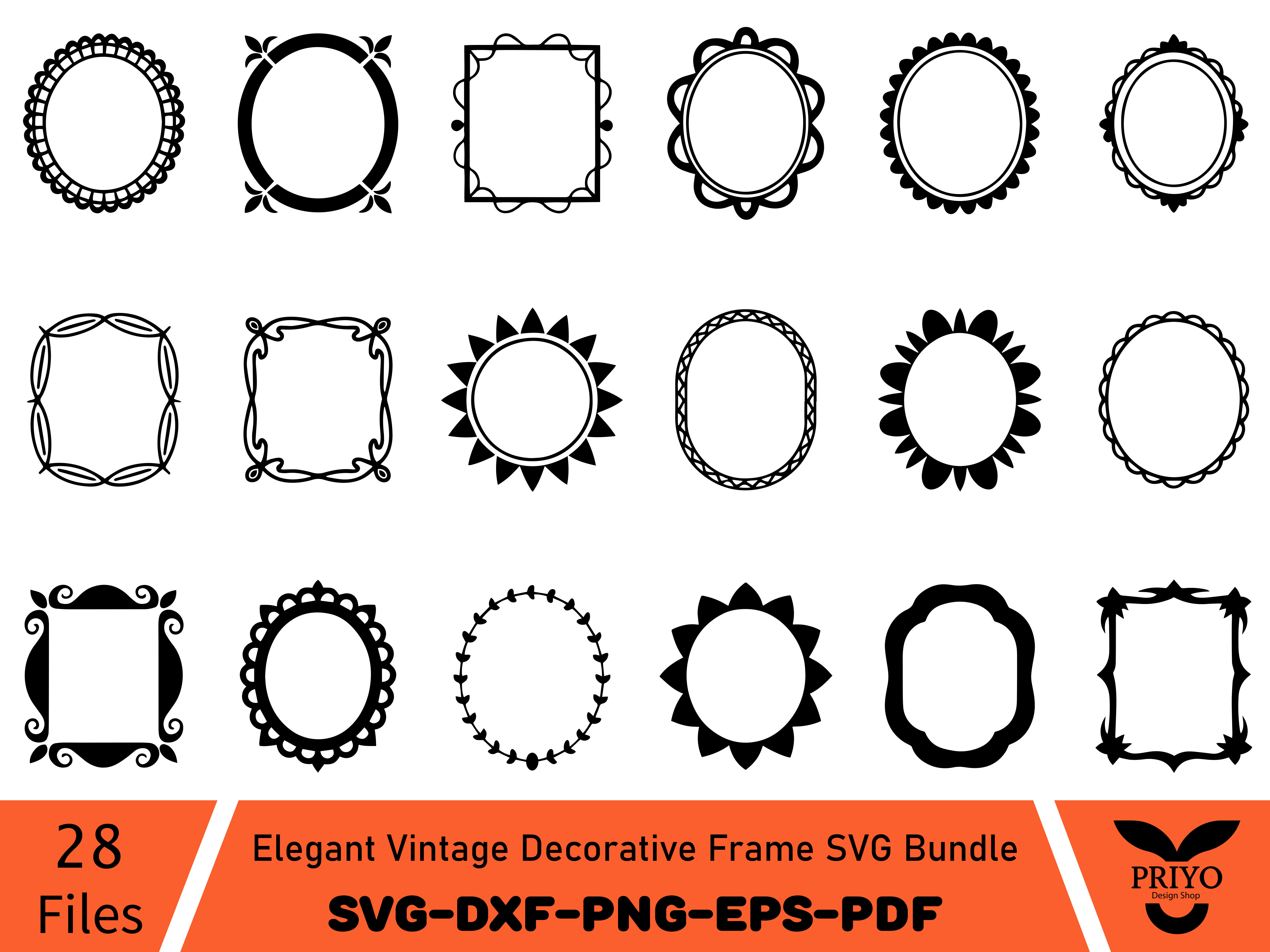 Elegant Vintage Decorative Frame SVG