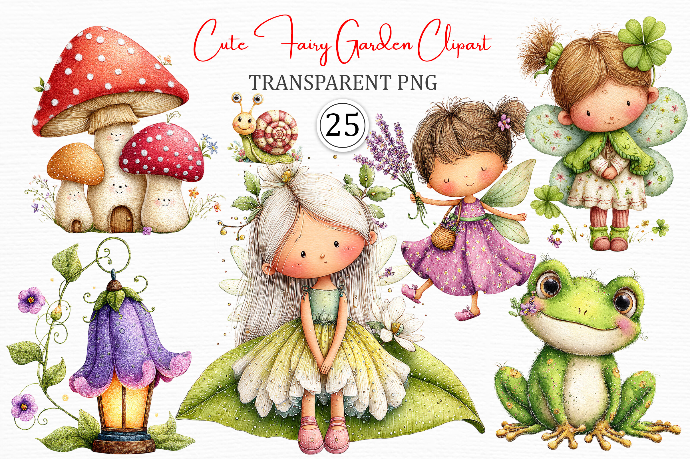 Fairy Garden Clipart Pack
