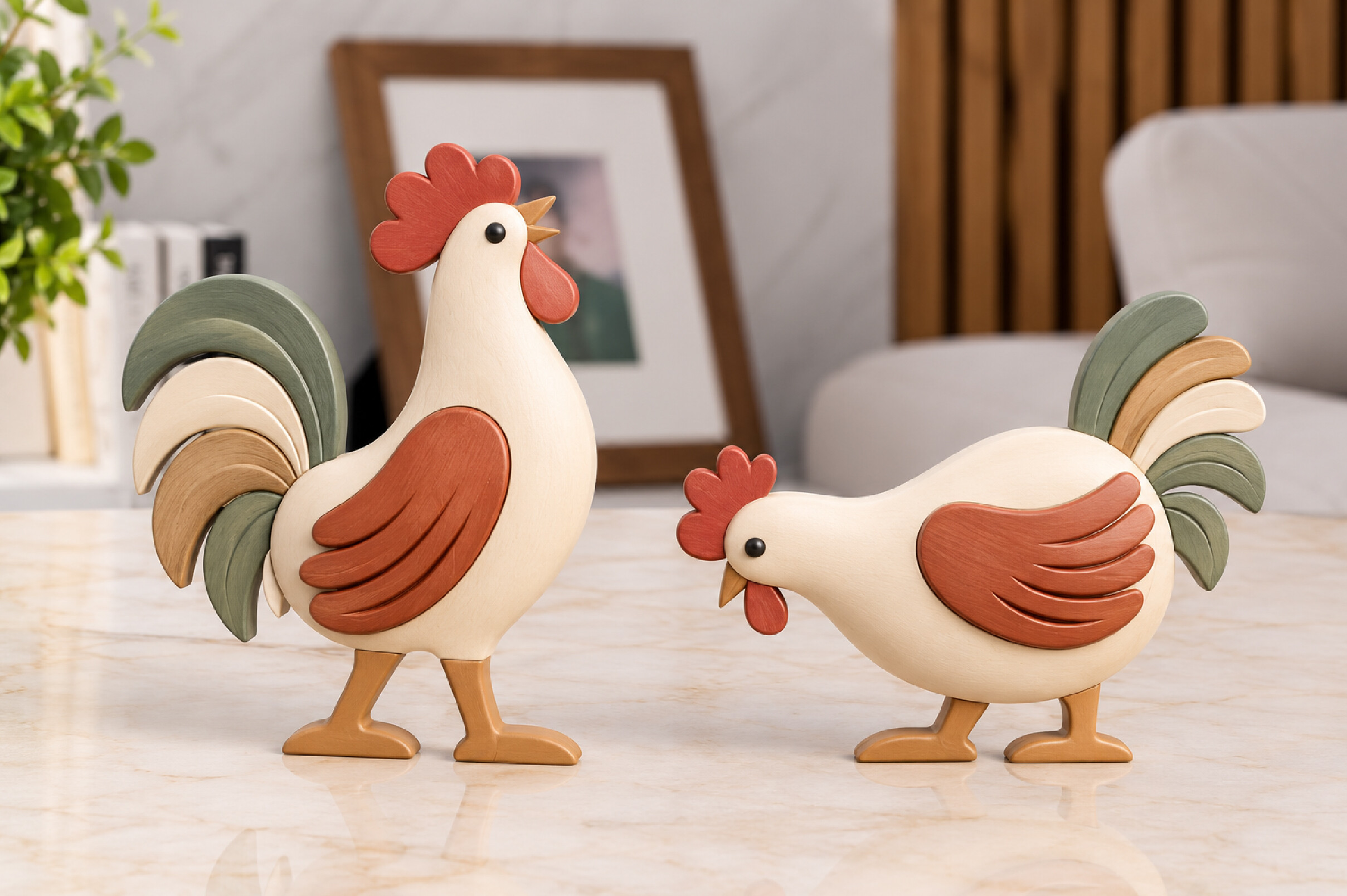 Farm Chicken 3D Printable STL File – Rustic Farmhouse Decor Model - Image 5