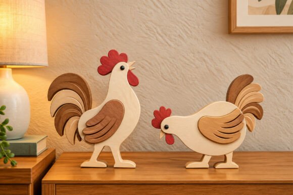 Farm Chicken 3D Printable STL File – Rustic Farmhouse Decor Model - Image 2