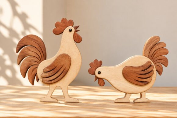 Farm Chicken 3D Printable STL File – Rustic Farmhouse Decor Model - Image 3