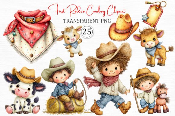 First Rodeo Cowboy Clipart Design Pack