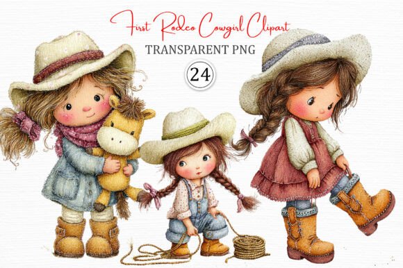 First Rodeo Cowgirl Clipart