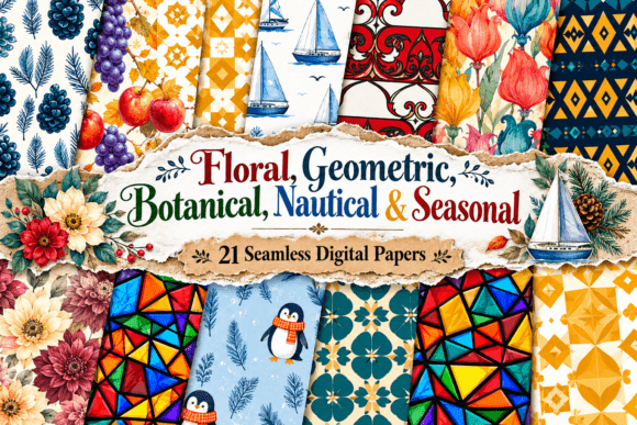 Floral, Geometric, Botanical, Nautical &