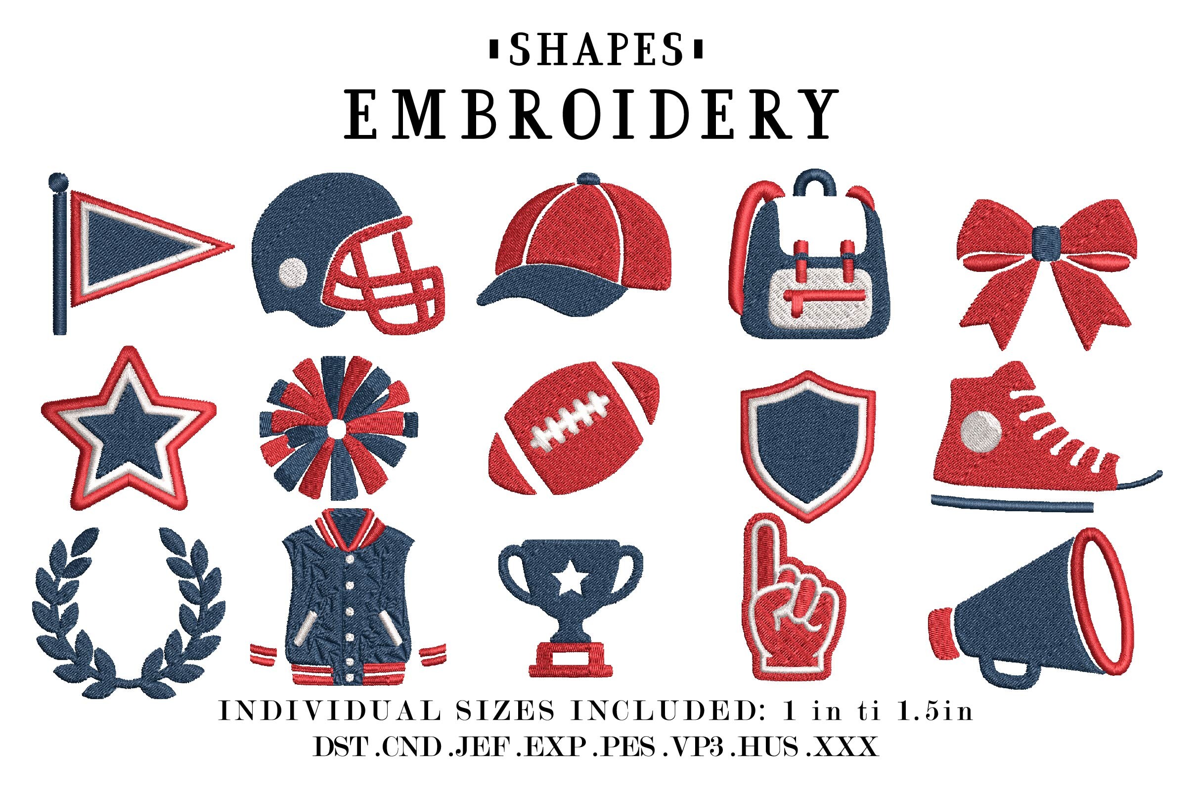 Football & Cheerleading Mini Embroidery