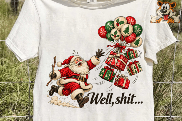 Funny Santa Christmas PNG Sublimation Sh