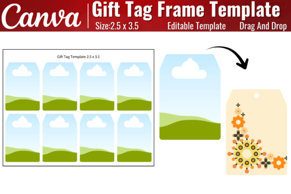 Gift Tag Canva Editable Template