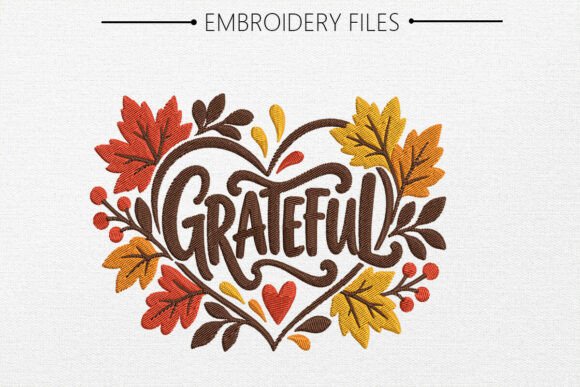 Grateful Embroidery Design