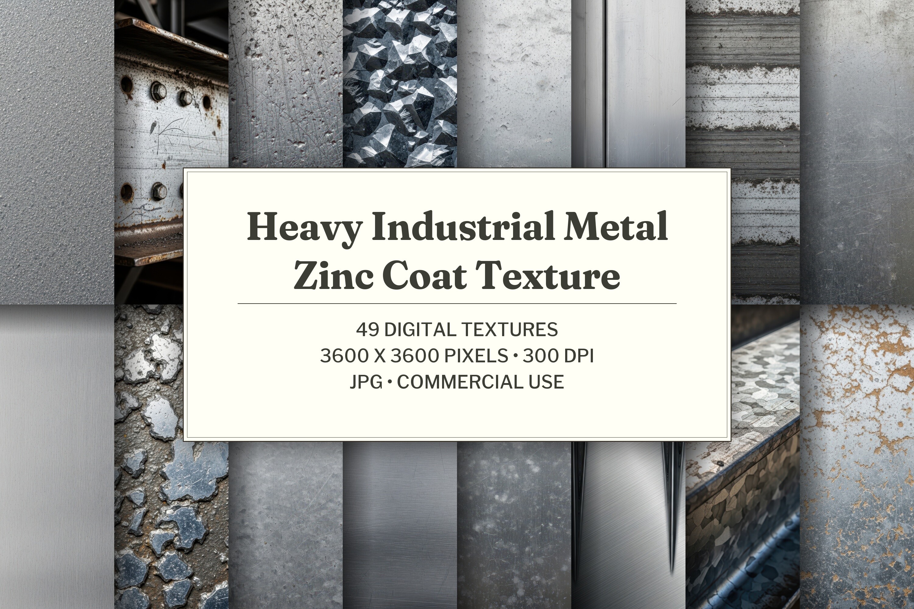 Heavy Industrial Metal Zinc Coat Texture
