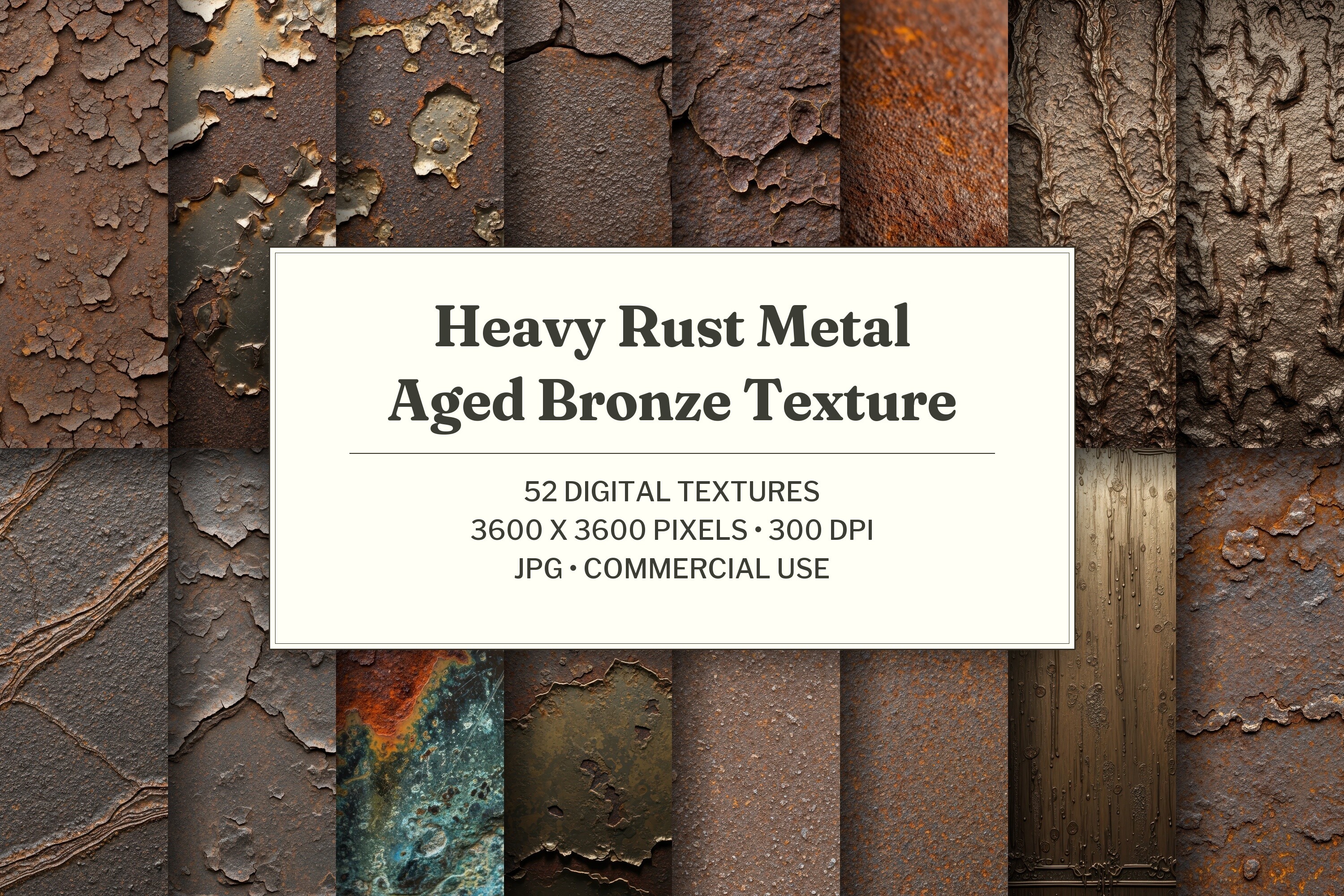 Heavy Rust Metal Aged Bronze Texture