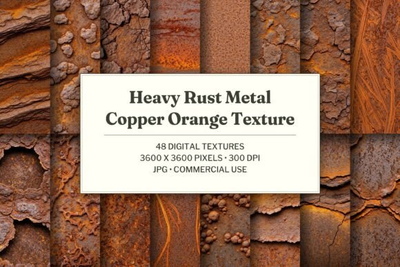 Heavy Rust Metal Copper Orange Texture