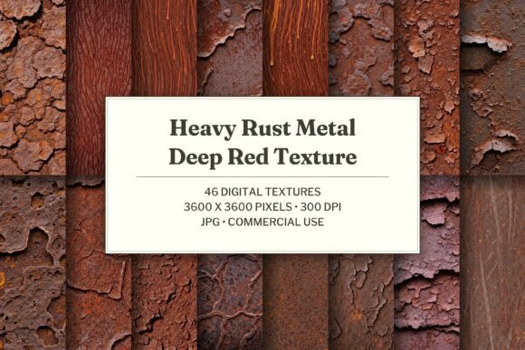 Heavy Rust Metal Deep Red Texture