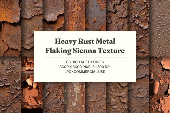 Heavy Rust Metal Flaking Sienna Texture