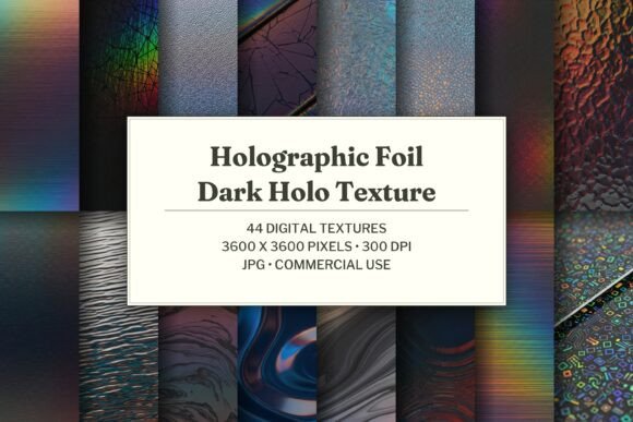Holographic Foil Dark Holo Texture