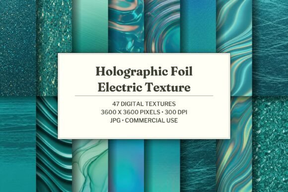Holographic Foil Electric Texture