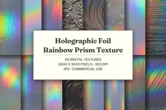 Holographic Foil Rainbow Prism Texture