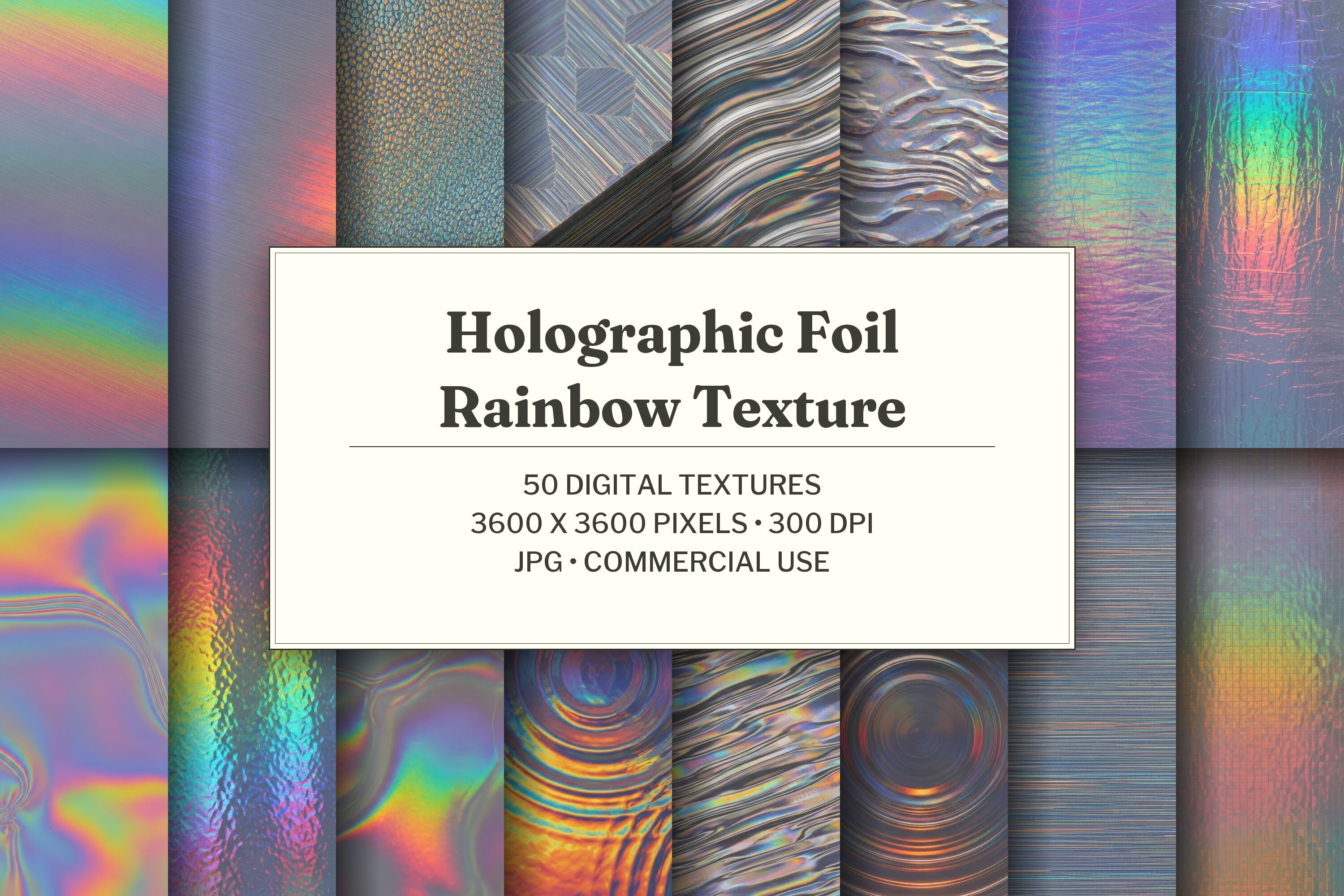 Holographic Foil Rainbow Texture