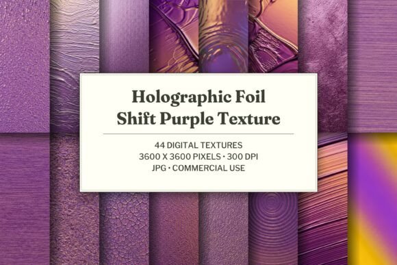 Holographic Foil Shift Purple Texture