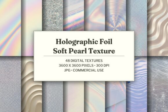 Holographic Foil Soft Pearl Texture