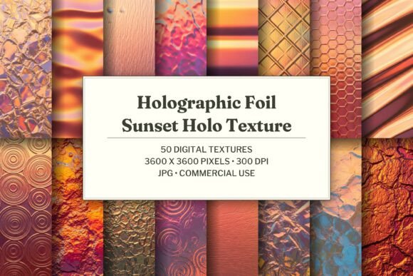 Holographic Foil Sunset Holo Texture