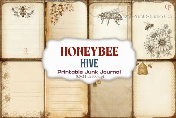 Honeybee Hive Botanical Junk Journal