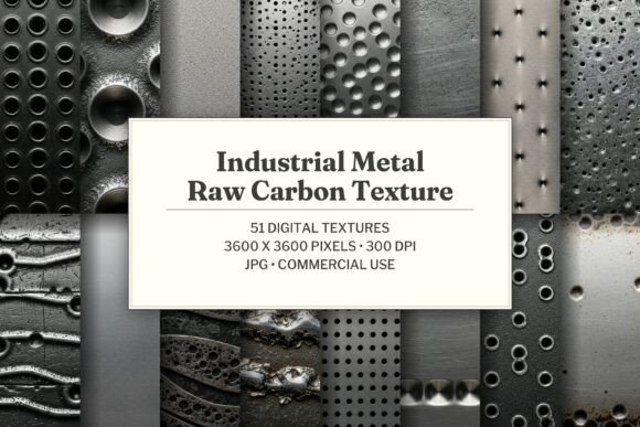 Industrial Metal Raw Carbon Texture