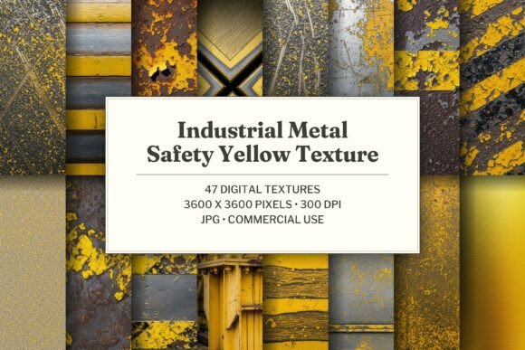 Industrial Metal Safety Yellow Texture