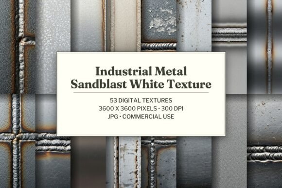 Industrial Metal Sandblast White Texture