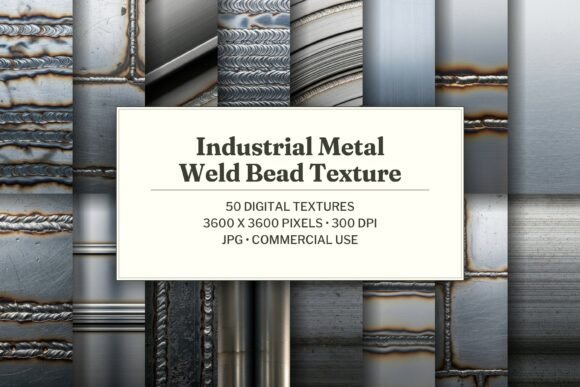 Industrial Metal Weld Bead Texture