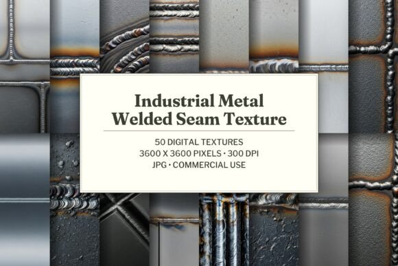 Industrial Metal Welded Seam Texture