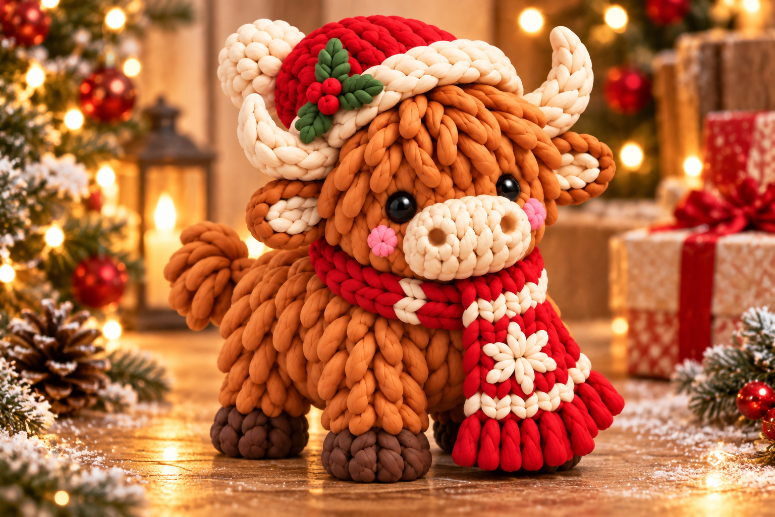 Knitted Christmas Reindeer STL 3D Print – Cozy Nordic Holiday Decor Model - Image 5