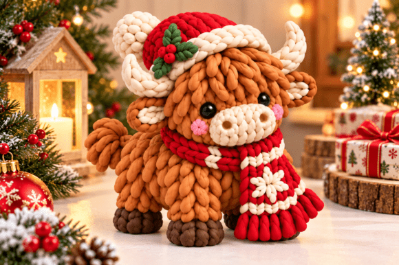 Knitted Christmas Reindeer STL 3D Print – Cozy Nordic Holiday Decor Model - Image 2