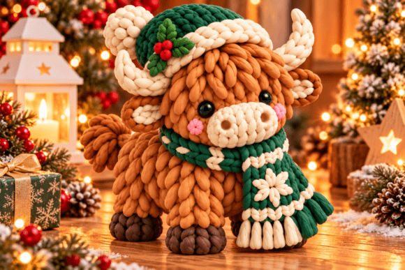 Knitted Christmas Reindeer STL 3D Print – Cozy Nordic Holiday Decor Model - Image 3