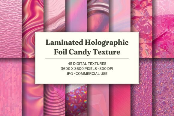 Laminated Holographic Foil Candy Texture